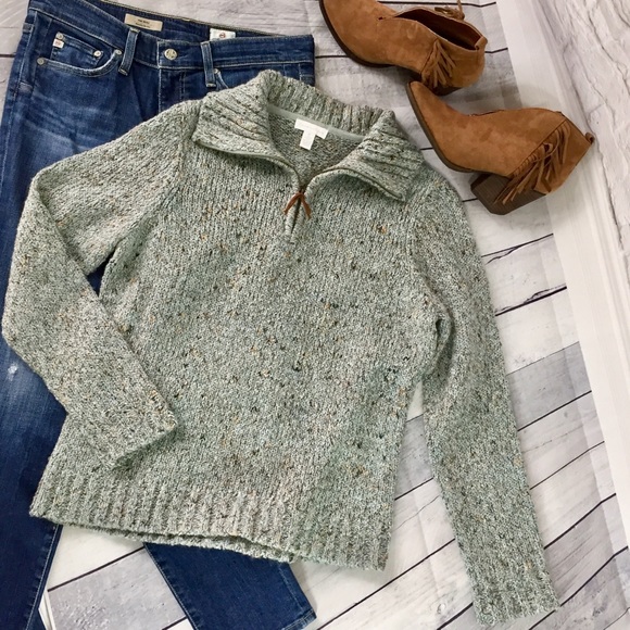Charter Club Sweaters - Chunky knit zip neck fisherman's pullover sweater